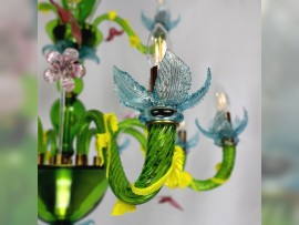 Des pétales turquoise imitant un iris.