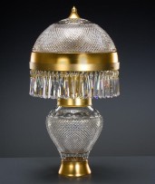 Luxurious decorative crystal lamp matt gold