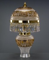 Luxurious decorative crystal lamp glossy gold