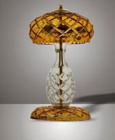 The orange amber crystal table lamp
