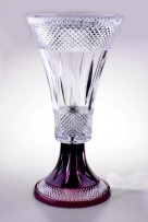 Lampe de table en cristal violet