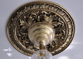 Ceiling rosette made of cast brass