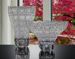 Luxurious hand cut glassware and tableware
