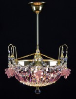 Pink crystal basket