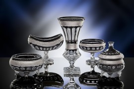 Luxurious table glassware Black & White decor