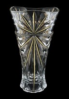 Glass vase with Swarovski clear crystal