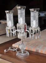 Lampe de table en cristal de style de Baccarat