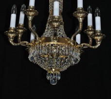 Luxury crystal basket chandelier 10 bulbs