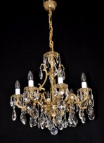 General view of pure gold chandelier