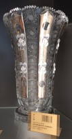 Cut ceystal vase decorated with platinum