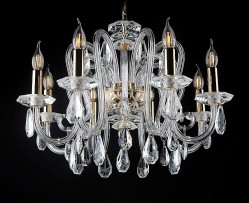 8-arm crystal chandelier with specially cut trimmingsl