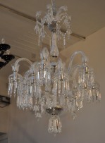 High Baccarat chandelier with silver metal