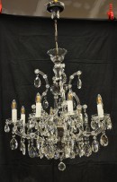 Theresian chandelier with dark stained metal