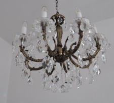 Brown crystal chandelier 8 arms