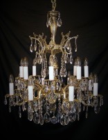 Tall chandelier made of cast brass 24 bulbs (1)
