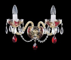 Ruby Wall light with gold painted grapes