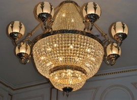 large residential basket chandelier - detail