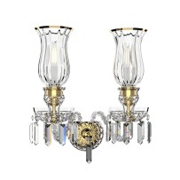 Applique Baccarat N678-2-03-T – métal doré Dimensions (L x H) : 35 x 40 cm