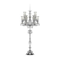 Grand lampadaire cristal 9 bras en verre Baccarat