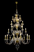 Large design glass chandelier dia 100 cm, Height 200 cm