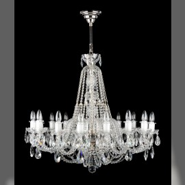 Lustre en cristal de grande taille à prix abordable, avec 16 ampoules
