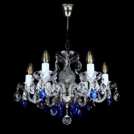 Échantillons de plusieurs types de lustres avec finition en métal argenté antique (laiton plaqué vieil argent)