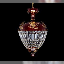 Lustre rubis avec peinture or - vin de raisin