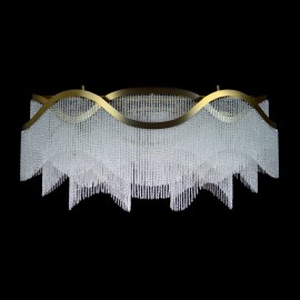 Lustre moderne "vagues de mer avec perles"
