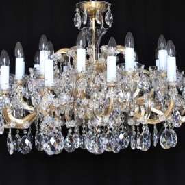 The custom-made 24 flames Maria Theresa chandelier - for the low ceiling