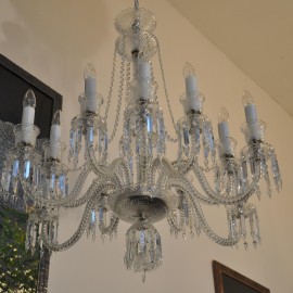 Lustre en cristal à 12 bras de style de Baccarat