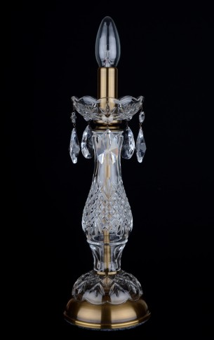 Lampe de table de design à 1 ampoule en cristal avec amandes taillées ANTIQUE