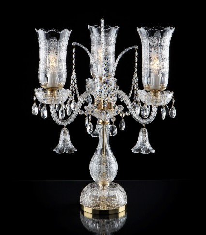 Lampe en cristal taillé à 3 ampoules PK500 Bohemia