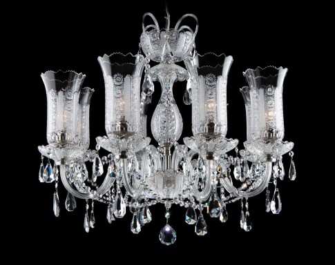 Chandelier made of Bohemian crystal glass