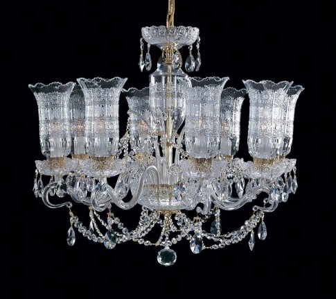 Lustre à 8 bras en cristal tchèque CRISTAL Bohémian