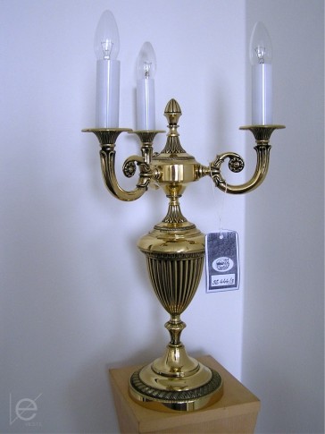 3 Arms Cast brass crystal table lamp