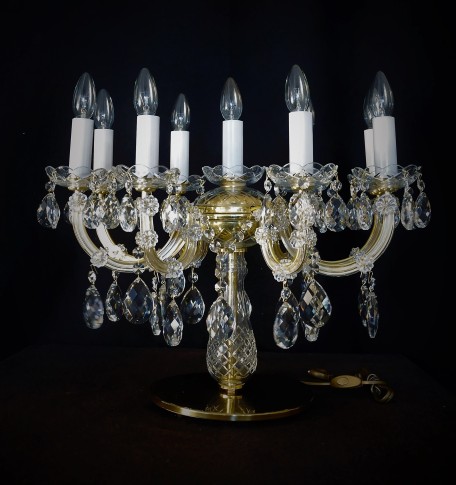Lampe de table en cristal massif - décoration en cristal sur table