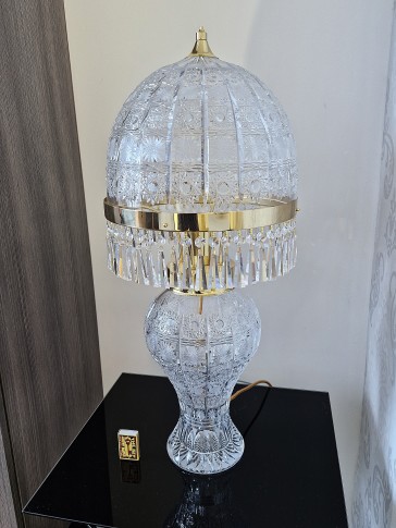 Grande lampe de table luxueuse en cristal