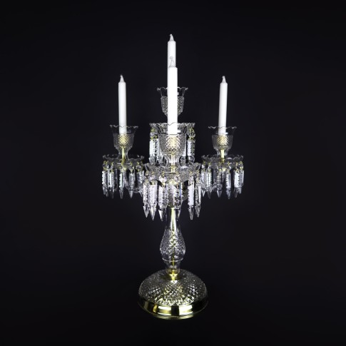 Luxueux grand chandelier en cristal dans le style Bohemia Baccarat