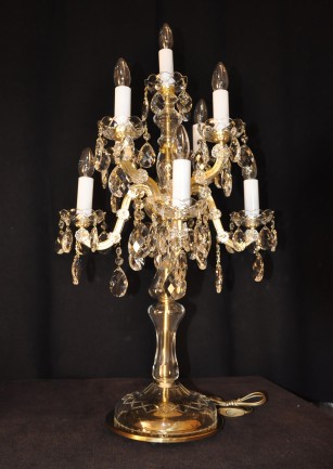 Haute lampe de table de Marie-Thérèse à 9 ampoules