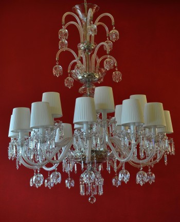 The design crystal chandelier with crystal bells 16 bulbs