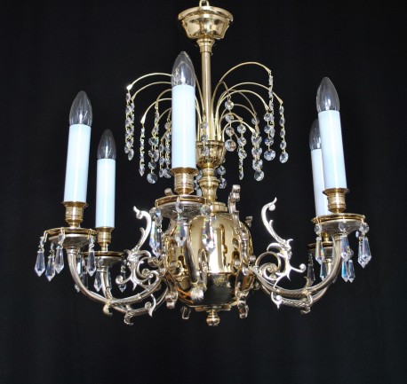 The 6 arms hunting crystal chandelier