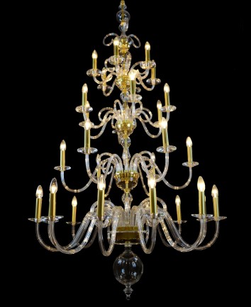 Big glass design chandelier