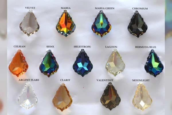 B) Trimmings colored by metal oxides