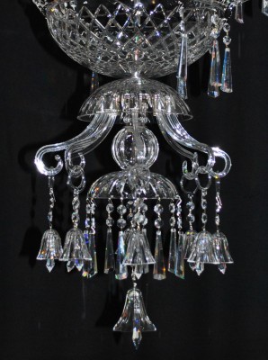 Traditional Czech chandelier with glass bells