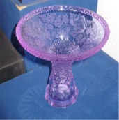 Ručně broušená fialová váza v odstínu Amethyst