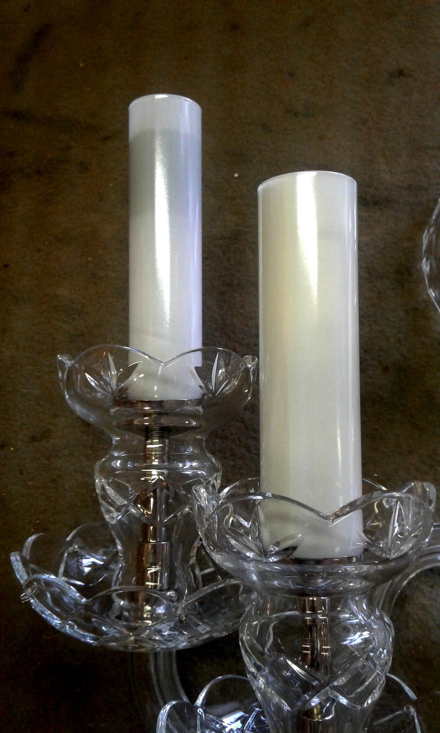 The milk glass covering tubes - optional dia 28 or 32 mm