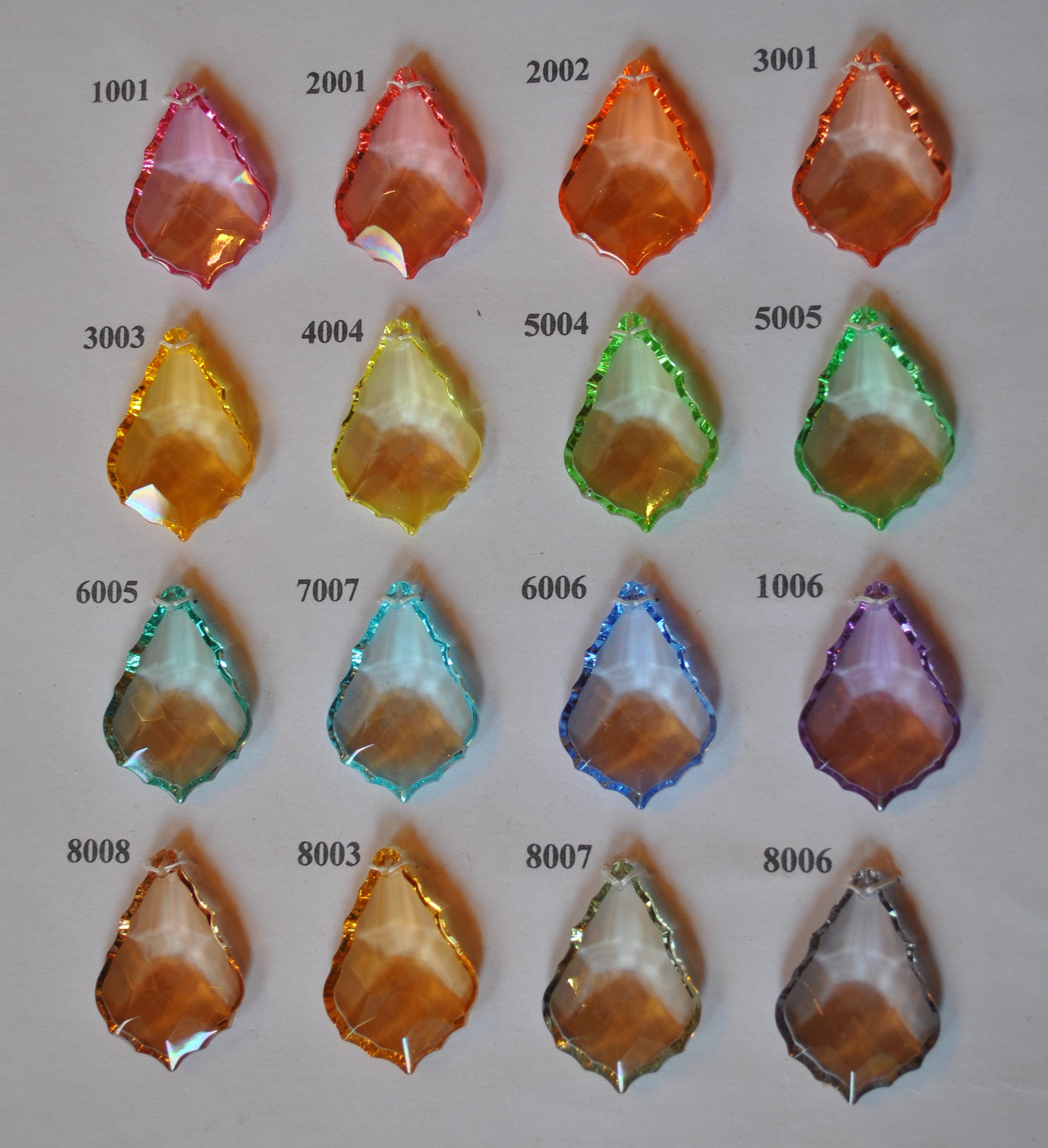 Sampler of colorful crystal trimmings